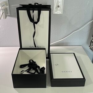 Gucci Black and White Box and Bag Set